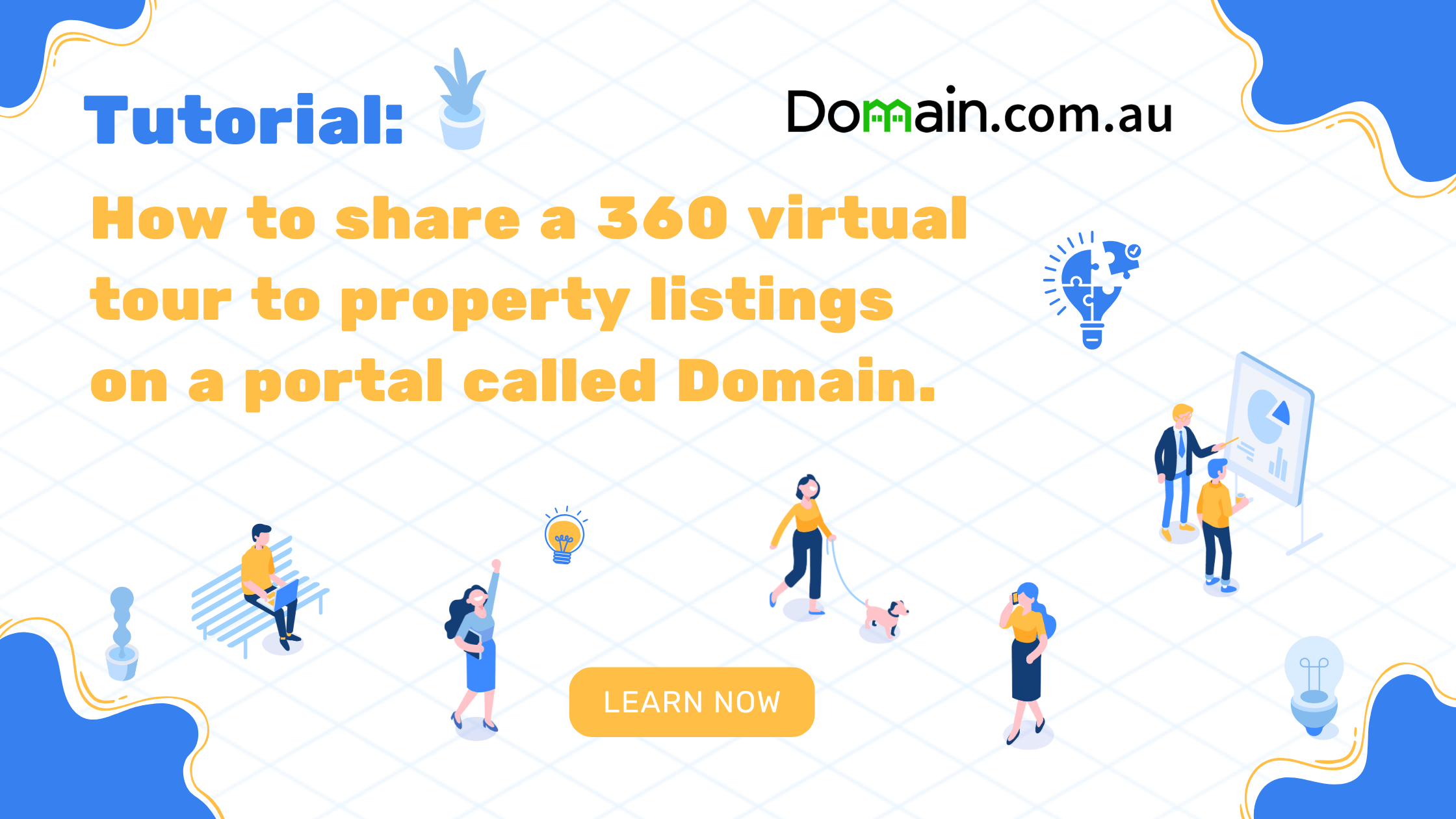 How to share a 360 virtual tour to property listings on a portal called Domain